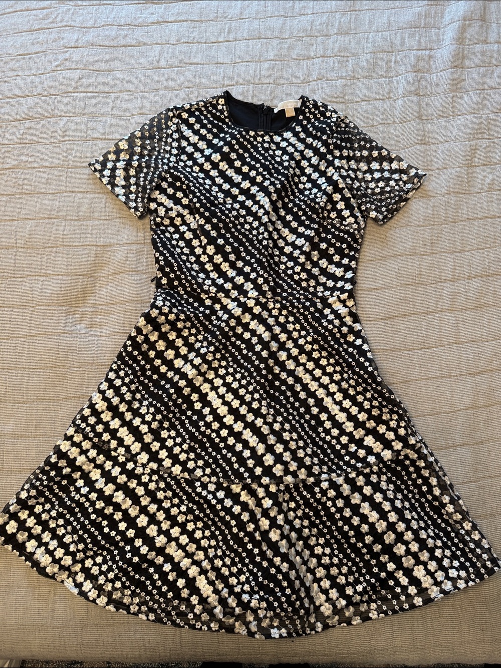 Michael Kors Black and White Flower Dress